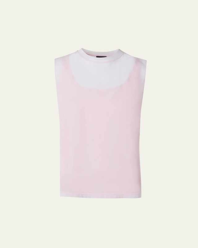 Sleeveless Double Layer Techno Tulle Top